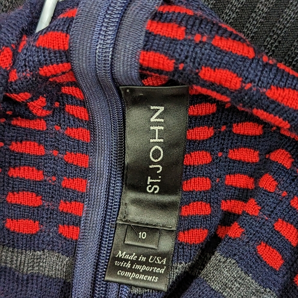 ST. JOHN Wool Blend Knitted Dress size 10 - Picture 4 of 5